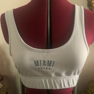 NWT Refuge Athletics, baby blue cropped sweat tank. Size S